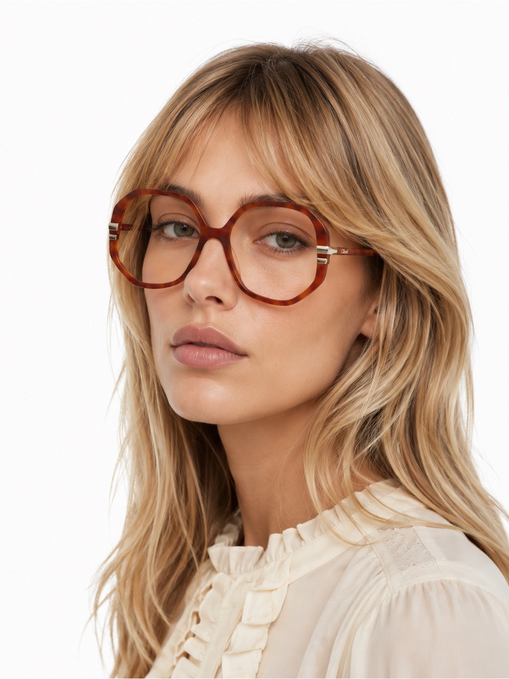 Chloé Tortoiseshell Round Oversized Women's eyeglasses
